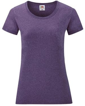 Fruit Of The Loom Ladies/ Lady-Fit Valueweight Short Sleeve T-Shirt (Pack Of 5) (Heather) - Purple