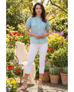 D.u.s.k Floral Embroidered Shirt - Blue