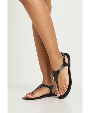 Boohoo Jelly Thong Detail Sandals - Black