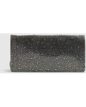 River Island Clutch Bag Perspex Diamante - Grey