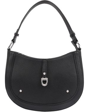 Dents Selvia Leather Hobo Bag - Black