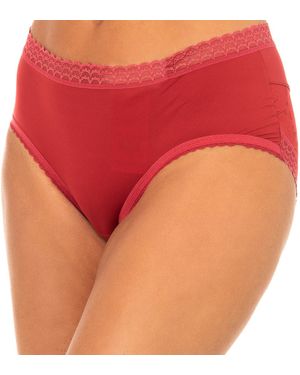 Playtex Elegance Lace Back Knickers P07I4 - Red
