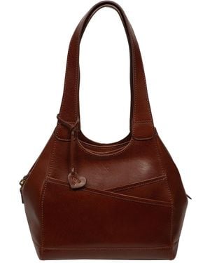 NiNa Amora 'Enza' Conker Leather Handbag - Brown