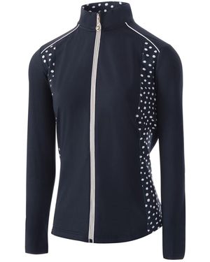 Island Green Ladies Zip Drop Hem Top Layer - Blue