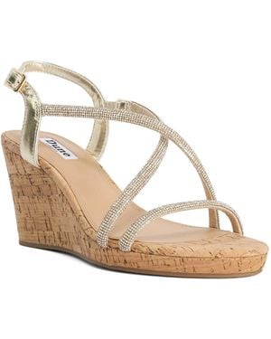 Dune Kiikii Cork Wedge Sandals - Metallic