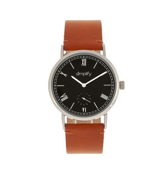Simplify Vereenvoudig Het 5100 Horloge Met Leren Band - Meerkleurig