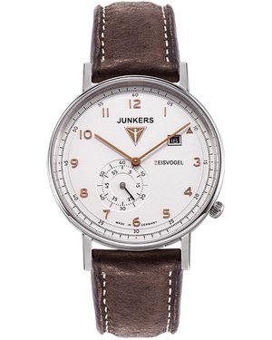 Junkers Original Icebird F13 Series Quartz Watch With Leather Strap 6730-4 - Metallic