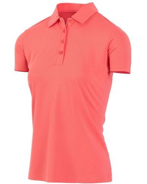 Island Green Ladies Honeycomb Jacquard Polo Shirt - Pink