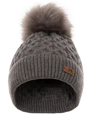 Trespass Ladies Freja Pom Pom Beanie (Dark) - Brown