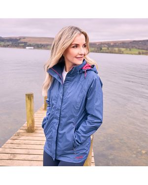 Peter Storm Glide Marl Waterproof Jacket With Adjustable Hood, Hiking Raincoat - Blue