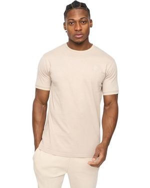 Crosshatch Preece T-Shirt (Light Stone) - Natural