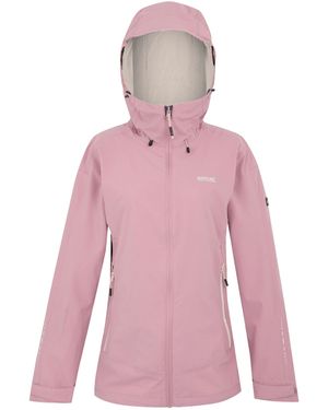 Regatta Ladies Okara Waterproof Jacket (Lilas/Light Vanilla) - Pink