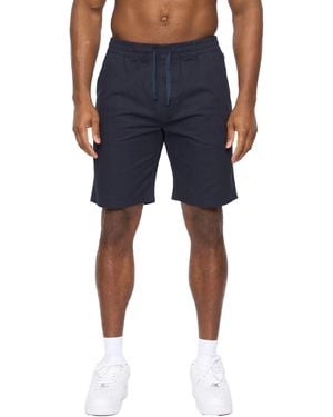 Crosshatch Blansmoore Elasticated Waist Shorts Cotton - Blue