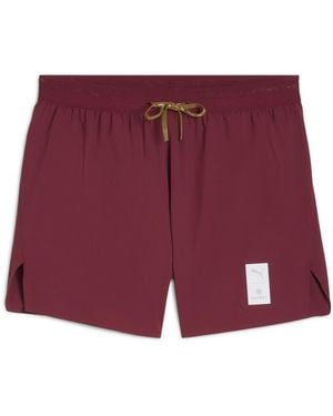 PUMA X Saysky Run Short Performance Running Shorts - Red