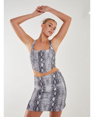 Pink Vanilla Snake Corset Top - White