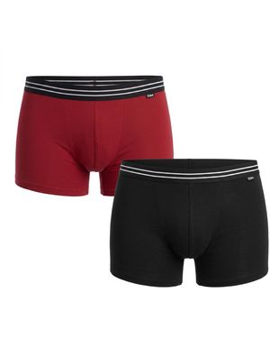 DIM Pack Of 2 Elastic Cotton Boxers D6578 - Red
