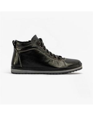 Lotus Frida Leather Boots - Black