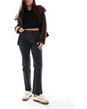 Hollister High Rise Straight Leg Jean - Black