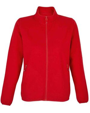 Sol's Ladies Factor Microfleece Recycled Fleece Jacket - Red