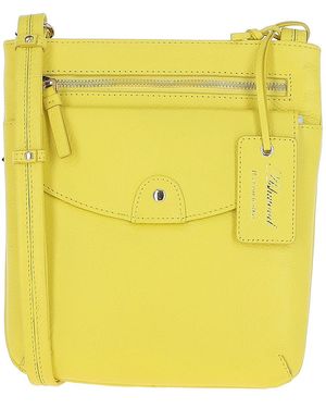Ashwood Leather 'Five Cb' Real Cross Body Bag - Yellow