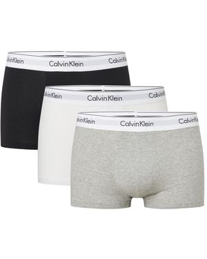 Calvin Klein 3 Pack Modern Cotton Stretch Trunk - White