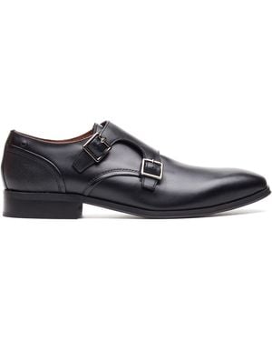 Base London Cleric Monk Shoes Leather - Black