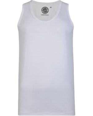 KAM Jeanswear Plus Size Classic Vest Kam Sleeveless Crew Neck - Blue