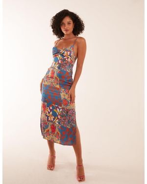Blue Vanilla Patchwork Cami Dress - Pink