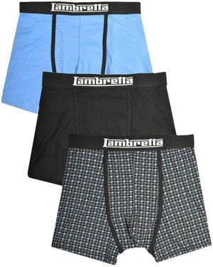 Lambretta Boxer Shorts (Pack Of 3) - Blue