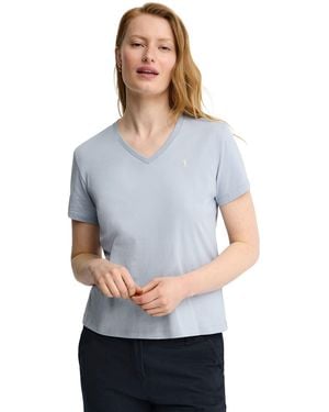 POLO CLUB Short Sleeve V-Neck T-Shirt - White