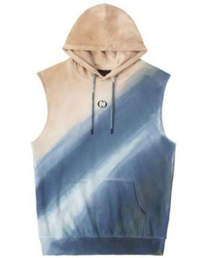 Criminal Damage Tie Dye Hoodie Vest - Blue