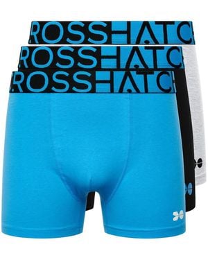 Crosshatch Dumas Boxer Shorts 3Pk - Blue