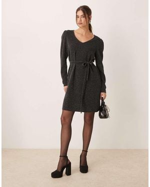 Vila Tie Waist Dress - Natural