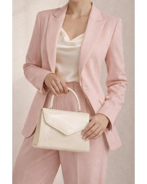 SVNX Structured Top Handle Bag - Natural