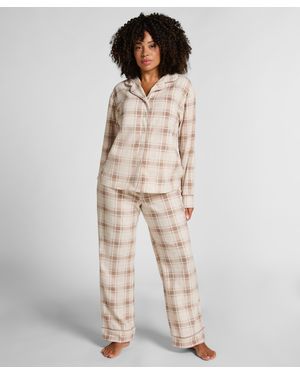 Hunkemöller Pyjamaset Polar Fleece - Natural