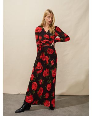 Ro&zo Rose Print Skirt - Red