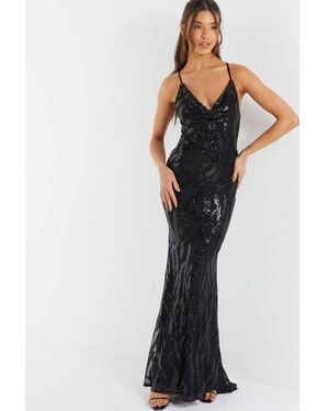 quiz black evening dress Quiz Black ITY Midi Dress with Gold Buckle Detail UK 16 (fm135-10)