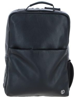 Brampton London 'Explorer' Real Leather Backpack - Blue