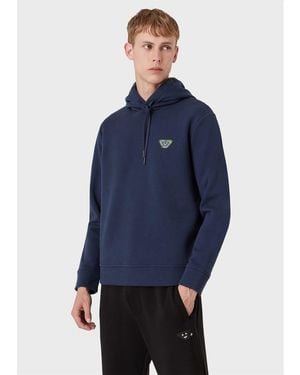 EA7 Emporio Armani Hooded Regular Fit Sweatshirt - Blue