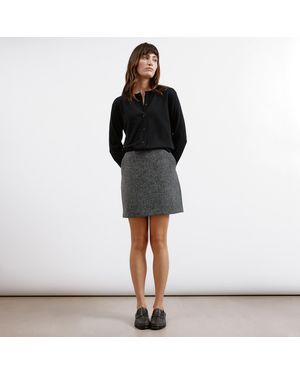 Albaray Herringbone Skirt - Black