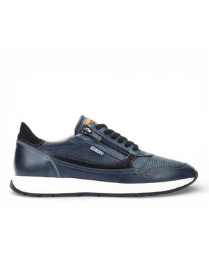 Pikolinos Leather Easy Wear Trainer Trainers Shoes - Blue