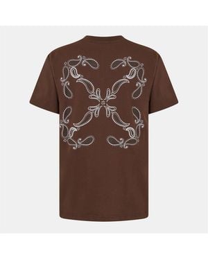 Off-White c/o Virgil Abloh Bandana T-Shirt - Brown