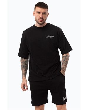 Hype Oval Regular Fit Crew Neck T-Shirt - Black