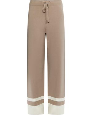 Dreimaster Gebreide Broek Modder Gebroken Wit - Naturel