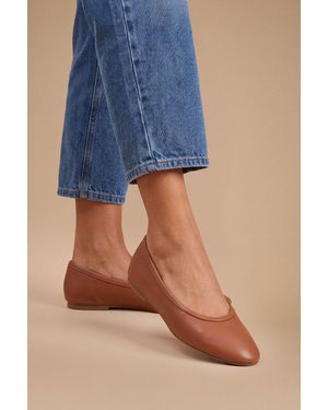 Good for the Sole Mica Faux Leather Round Toe Ballet Court Shoes - Blue