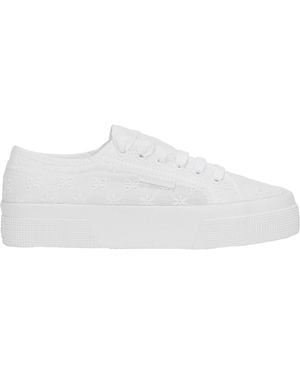 Superga Ladies 2740 Sangallo Flower Trainers (Total) - White