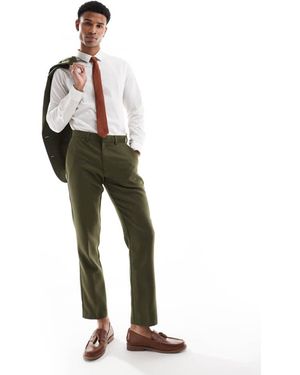 ASOS Slim Fit Wool Mix Suit Trousers - Green
