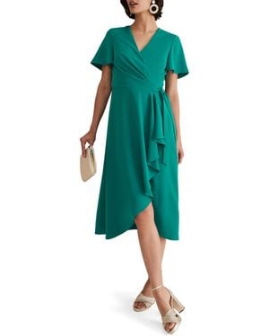 Phase Eight Julissa Bright Wrap Dress - Green