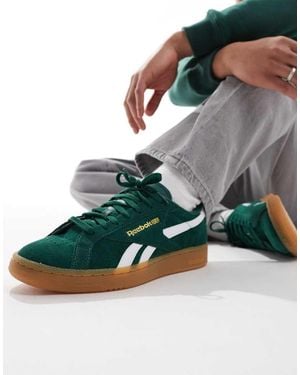 Reebok Club C Grounds Suede Trainers With Gum Sole - Green