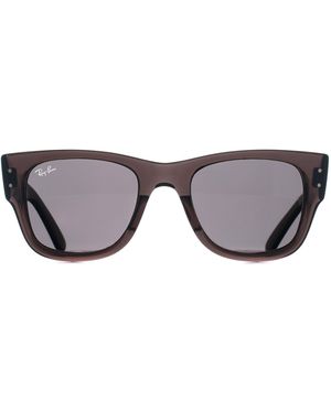 Ray-Ban Square Transparent Dark Rb0840S Mega Wayfarer - Grey